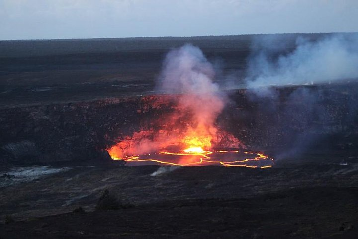 Halemaumau Crater April 2018, photo taken by us in the Park.